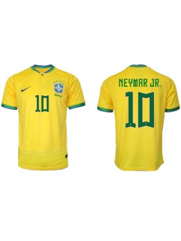 Brasilien Neymar Jr #10 Heimtrikot WM 2022 Kurzarm